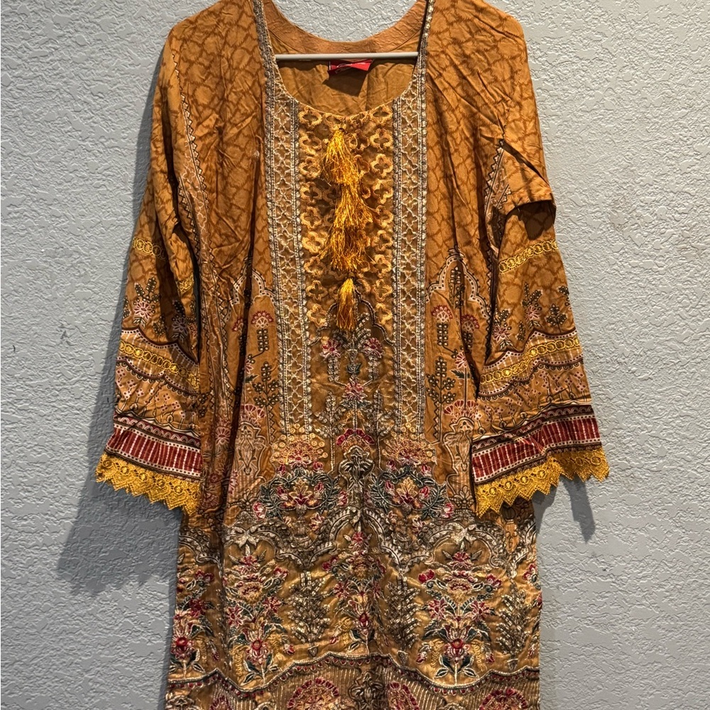 Embroidered Bohemian Tunic Dress